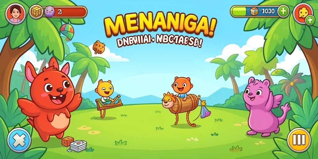 Tangkapan layar memperlihatkan grafik yang memukau dan efek visual.